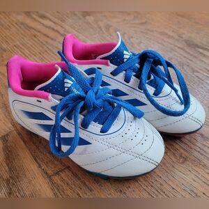 adidas Unisex-Child Goletto Ix Firm Ground/Multi Ground, Size 8, Pink Blue